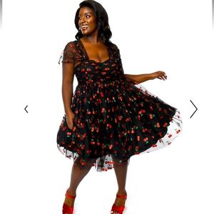 Unique Vintage Strawberry Babydoll Dress